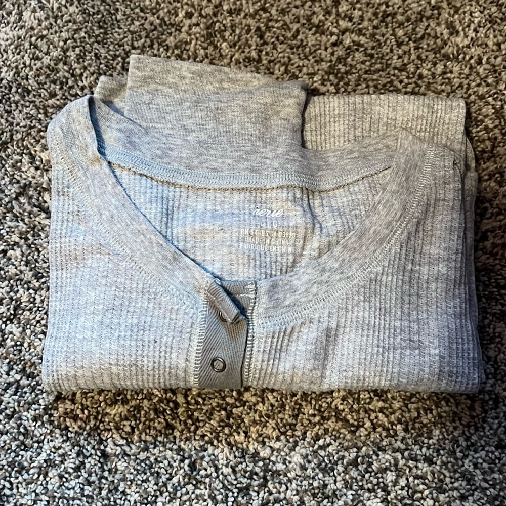 2 Aerie Long Sleeve Henley Tees